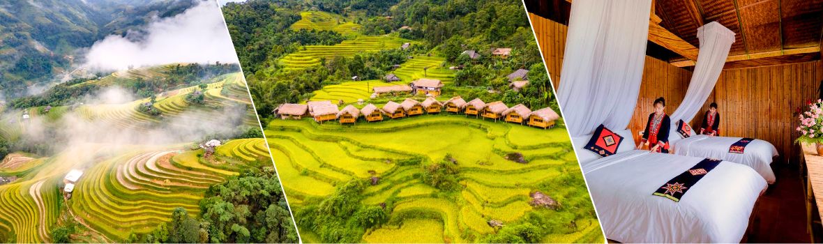 Da sinistra a destra sono Hoang Su Phi e Hoang Su Phi Lodge